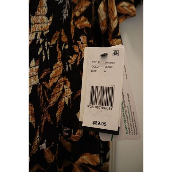 Rip Curl 00JWRO Women's Sz M Black Floral La Isla Flutter Sleeve Jumpsuit - Picture 5 of 11